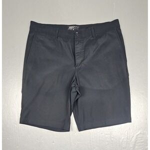 Nike Golf Shorts Mens 34 Black Dri-FIT UV 9" Performance Chino Flat Front